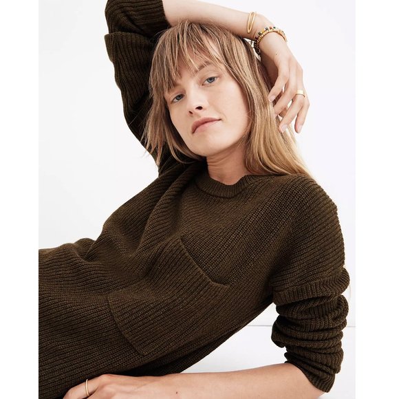 NEW Madewell Thompson Pocket Pullover Sweater Top - Picture 4 of 9